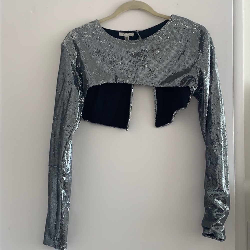 Sequin shrug
